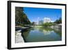 City Park Lagoon with Downtown Omaha, Nebraska, Usa-Michael Runkel-Framed Photographic Print