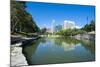 City Park Lagoon with Downtown Omaha, Nebraska, Usa-Michael Runkel-Mounted Photographic Print