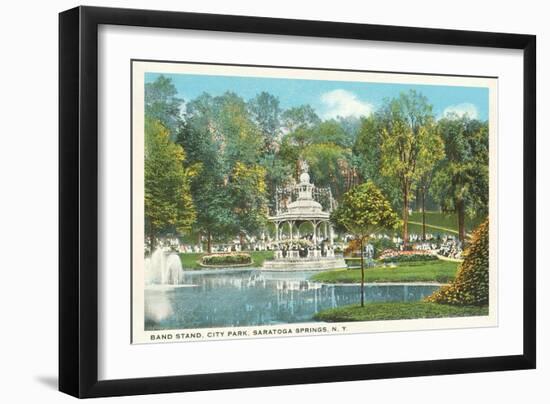 City Park, Saratoga Springs, New York-null-Framed Art Print