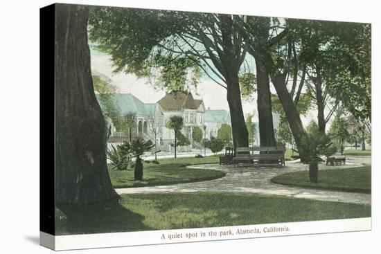 City Park View - Alameda, CA-Lantern Press-Stretched Canvas