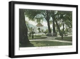 City Park View - Alameda, CA-Lantern Press-Framed Art Print