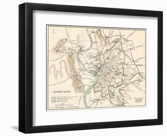 City Plan of Ancient Rome-null-Framed Giclee Print