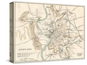 City Plan of Ancient Rome-null-Stretched Canvas