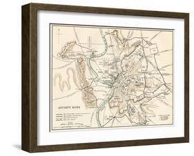 City Plan of Ancient Rome-null-Framed Giclee Print