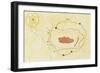 City Plan of Gallic Alesia and Lines of the Siege by Julius Caesar in 52 BC-null-Framed Giclee Print