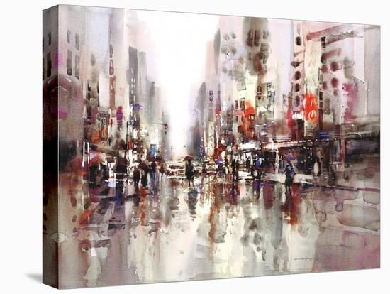 City Rain 1-Brent Heighton-Stretched Canvas