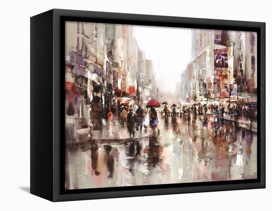 City Rain 2-Brent Heighton-Framed Stretched Canvas