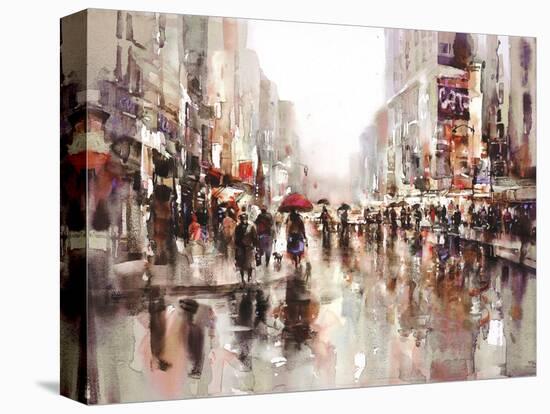 City Rain 2-Brent Heighton-Stretched Canvas