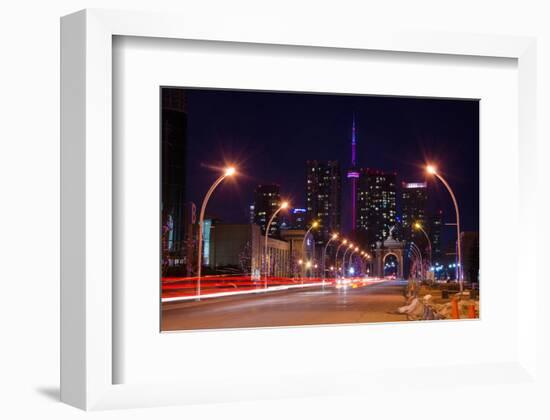 City Road Leading to CN Tower-null-Framed Art Print