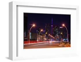 City Road Leading to CN Tower-null-Framed Art Print