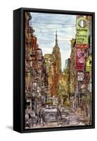 City Scene II-Melissa Wang-Framed Stretched Canvas