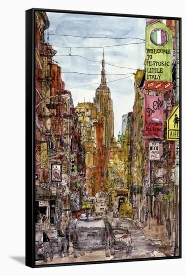 City Scene II-Melissa Wang-Framed Stretched Canvas