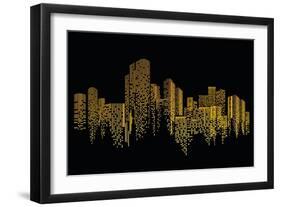 City Scene on Night Time-naKornCreate-Framed Art Print