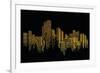 City Scene on Night Time-naKornCreate-Framed Art Print