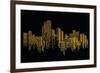 City Scene on Night Time-naKornCreate-Framed Art Print