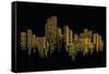 City Scene on Night Time-naKornCreate-Framed Stretched Canvas