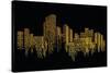 City Scene on Night Time-naKornCreate-Stretched Canvas