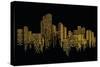 City Scene on Night Time-naKornCreate-Stretched Canvas