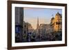 City Scene with St. Stephen's Cathedral in Background, Vienna, Austria, Europe-Neil Farrin-Framed Photographic Print