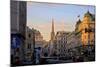 City Scene with St. Stephen's Cathedral in Background, Vienna, Austria, Europe-Neil Farrin-Mounted Photographic Print