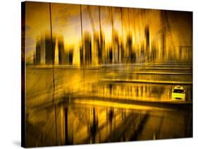 City Shapes Nyc Brooklyn Bridge-Melanie Viola-Stretched Canvas