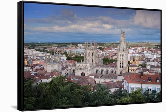 City Showing the Gothic Cathedral, UNESCO World Heritage Site, Burgos, Castile and Leon, Spain-Alex Robinson-Framed Stretched Canvas