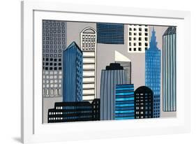 City Sights II-Sandra Jacobs-Framed Giclee Print