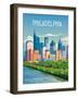 City Sights Philadelphia-Omar Escalante-Framed Art Print