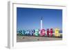 City Sign, Angel Maya Statue in the background, San Francisco del Campeche, State of Campeche-Richard Maschmeyer-Framed Photographic Print