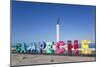 City Sign, Angel Maya Statue in the background, San Francisco del Campeche, State of Campeche-Richard Maschmeyer-Mounted Photographic Print