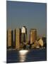 City Skyline Across Boston Harbor at Dawn, Boston, Massachusetts, USA-Amanda Hall-Mounted Photographic Print