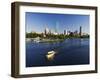 City Skyline Across the Charles River, Boston, Massachusetts, New England, USA-Amanda Hall-Framed Photographic Print