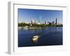 City Skyline Across the Charles River, Boston, Massachusetts, New England, USA-Amanda Hall-Framed Photographic Print