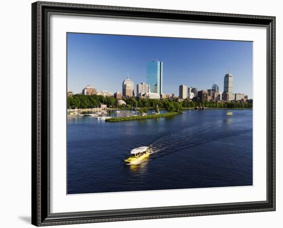 City Skyline Across the Charles River, Boston, Massachusetts, New England, USA-Amanda Hall-Framed Photographic Print