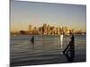 City Skyline Across the Harbor, Boston, Massachusetts, New England, USA-Amanda Hall-Mounted Photographic Print