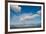 City skyline against cloudy sky, Seattle, Washington, USA-Panoramic Images-Framed Photographic Print