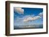 City skyline against cloudy sky, Seattle, Washington, USA-Panoramic Images-Framed Photographic Print