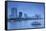 City Skyline Along Han River at Dusk, Da Nang, Vietnam, Indochina, Southeast Asia, Asia-Ian Trower-Framed Stretched Canvas