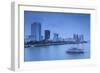 City Skyline Along Han River at Dusk, Da Nang, Vietnam, Indochina, Southeast Asia, Asia-Ian Trower-Framed Photographic Print