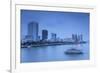 City Skyline Along Han River at Dusk, Da Nang, Vietnam, Indochina, Southeast Asia, Asia-Ian Trower-Framed Photographic Print