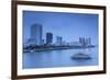 City Skyline Along Han River at Dusk, Da Nang, Vietnam, Indochina, Southeast Asia, Asia-Ian Trower-Framed Photographic Print