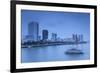 City Skyline Along Han River at Dusk, Da Nang, Vietnam, Indochina, Southeast Asia, Asia-Ian Trower-Framed Photographic Print