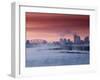 City Skyline along Ohio River, Louisville, Kentucky, USA-Walter Bibikow-Framed Photographic Print