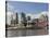 City Skyline along the Ohio River, Cincinnati, Ohio-Walter Bibikow-Stretched Canvas