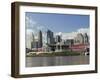 City Skyline along the Ohio River, Cincinnati, Ohio-Walter Bibikow-Framed Photographic Print