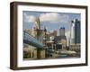 City Skyline along the Ohio River, Cincinnati, Ohio-Walter Bibikow-Framed Photographic Print