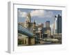 City Skyline along the Ohio River, Cincinnati, Ohio-Walter Bibikow-Framed Photographic Print