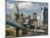 City Skyline along the Ohio River, Cincinnati, Ohio-Walter Bibikow-Mounted Photographic Print