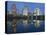 City Skyline Along Town Lake, Austin, Texas, USA-Walter Bibikow-Stretched Canvas