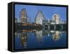 City Skyline Along Town Lake, Austin, Texas, USA-Walter Bibikow-Framed Stretched Canvas